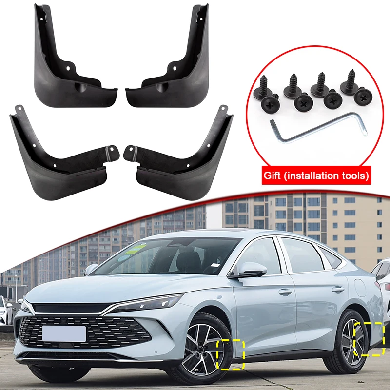 

Car Styling For BYD Qin L DM-i 2024 2025 2026 ABS Car Mud Flaps Splash Guard Mudguards MudFlaps Front Rear Fender Accessories