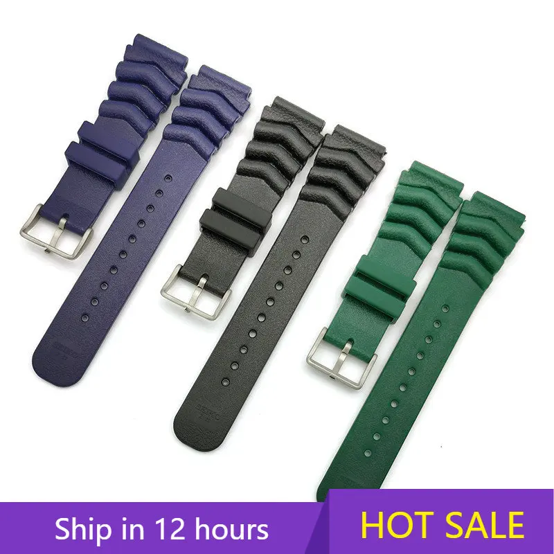 Silicone Strap Seiko  Logo 18mm 20mm 22mm Watchband  Sports Water Resistant Strap Men Woman  Universal Strap