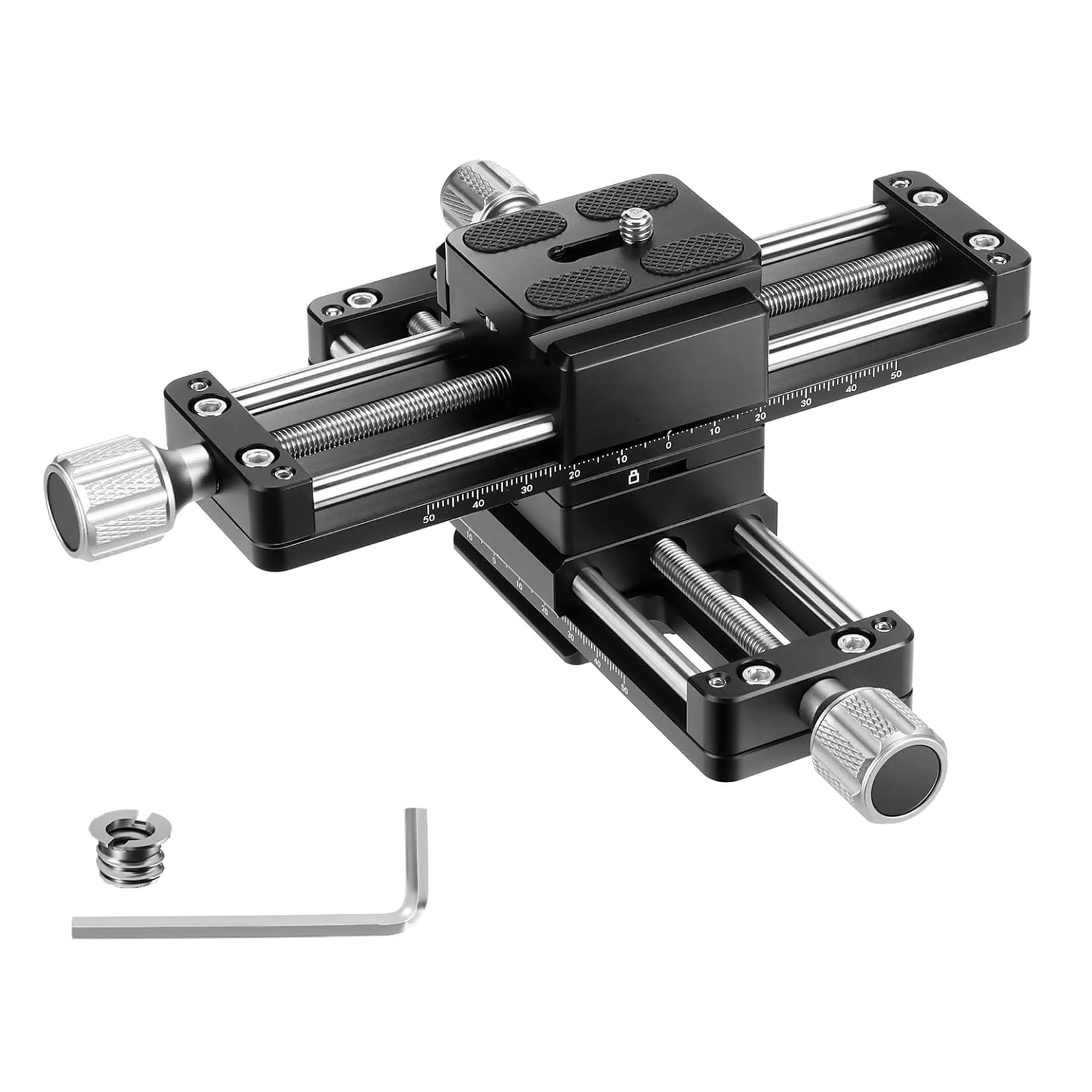Aluminum Alloy Macro Focusing Rail Macro Rail Slider 360° Rotation Acra QR Plate for Macro Photography Close