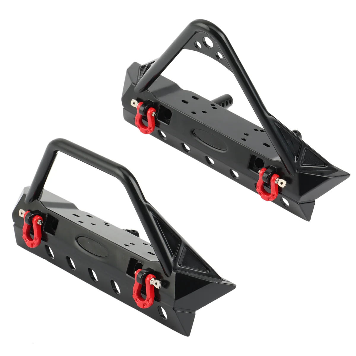 Metal Front Bumper with Lights for 1/10 RC Crawler Car Axial SCX10 90046 SCX10 III AXI03007 AXI03003 Traxxas TRX4 Upgrade Parts