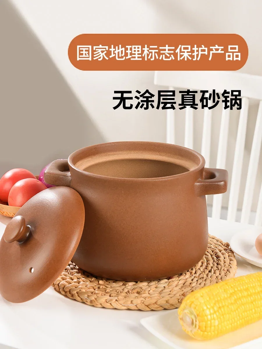 Uncoated Clay pot for cooking Ceramic cookware Home 10L Soup stew pot pots and pans casserole dish Kitchen accessorie crock pots
