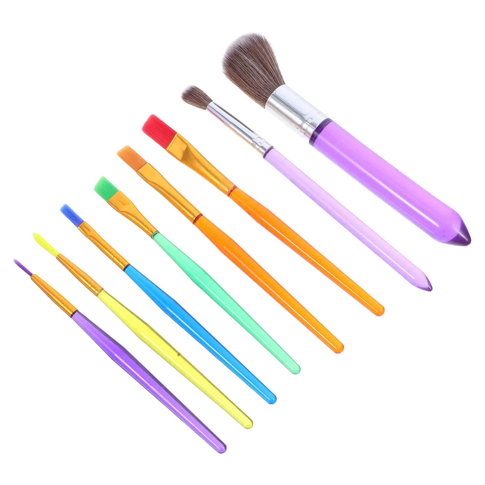 8Pcs Professional DIY Cake Decorating Brush Kit Food Safe Smooth Handle Brushes for Dessert Biscuit Decoration Multi-Function