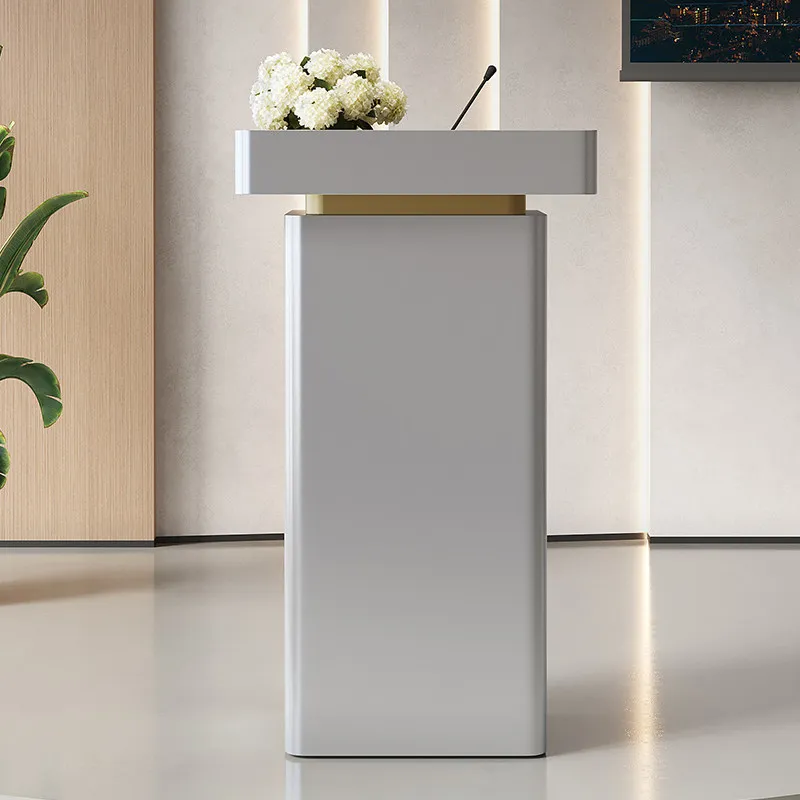 

Podium Speech Consultation Guest Desk Consultation and Guidance Reception Welcome Desk Meeting Room Store Paint Metal Foyer Intr