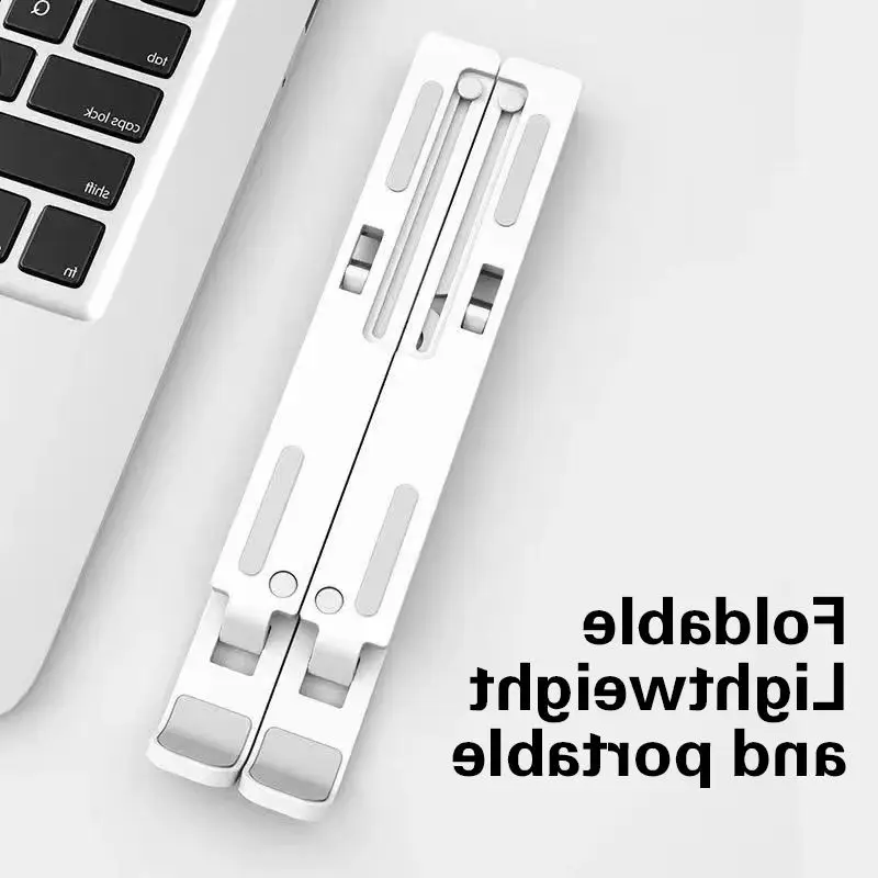 

8-ступенчатая складная подставка для ноутбука, портативная пластиковая опорная база для ноутбука, регулируемая подставка, охлаждающий кронштейн, аксессуары для ноутбука