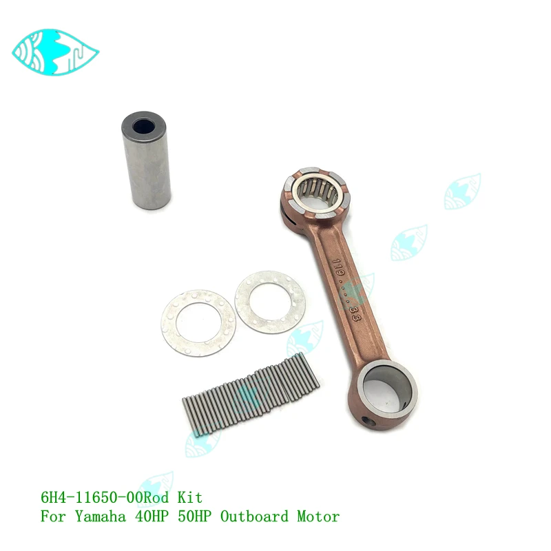 

Made in TaiWan 6H4-11650-00 6H4-11651-00 Connecting Rod Kit for Yamaha 40HP 50HP Outboard Motor 2 stroke 3 Cylinder Style