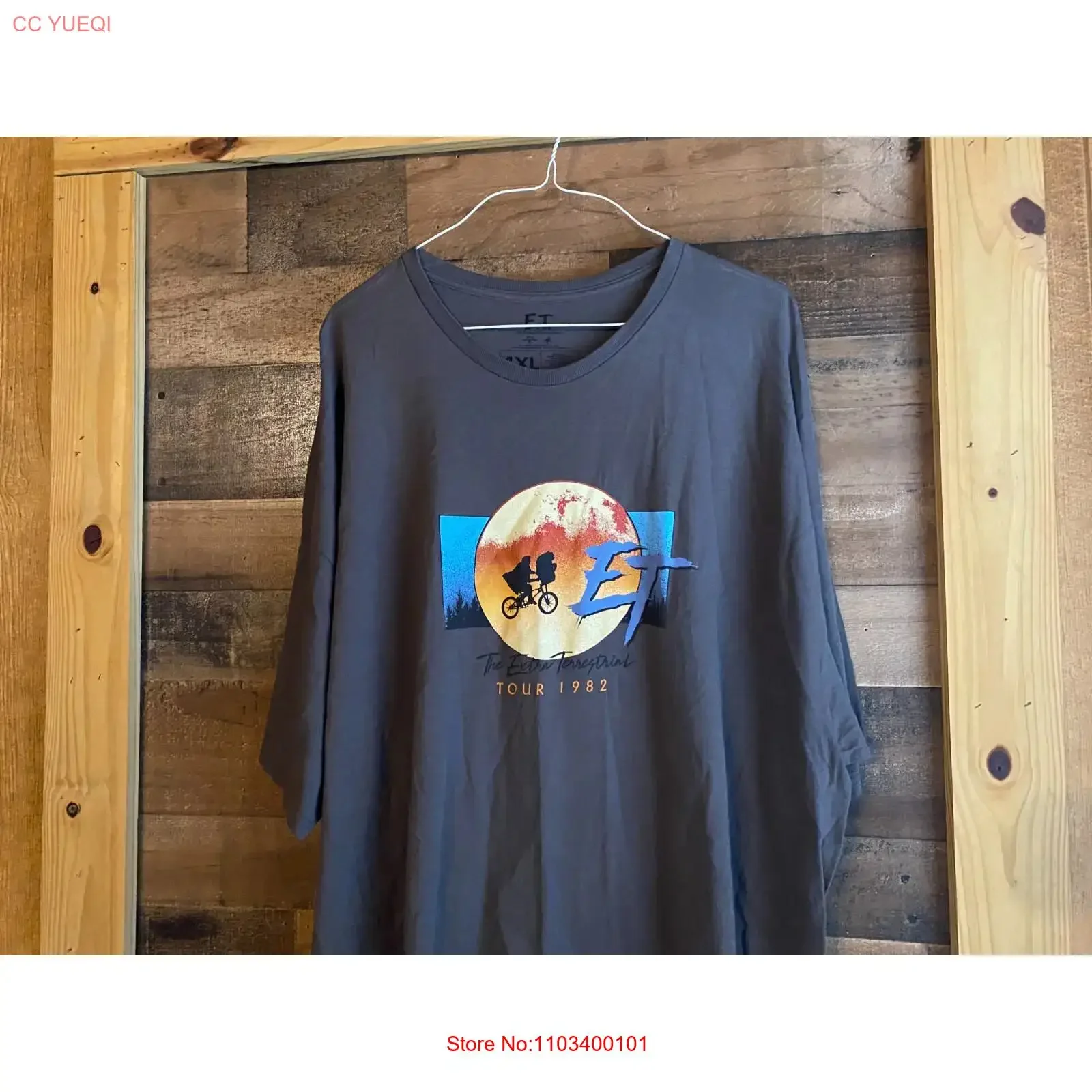 Camiseta ET Lootwear para hombre, talla 4XL, Extra Terrestrial Tour 1982, Loot Crate Phone Home, estilo vintage, ligeramente desgastada, unisex, informal