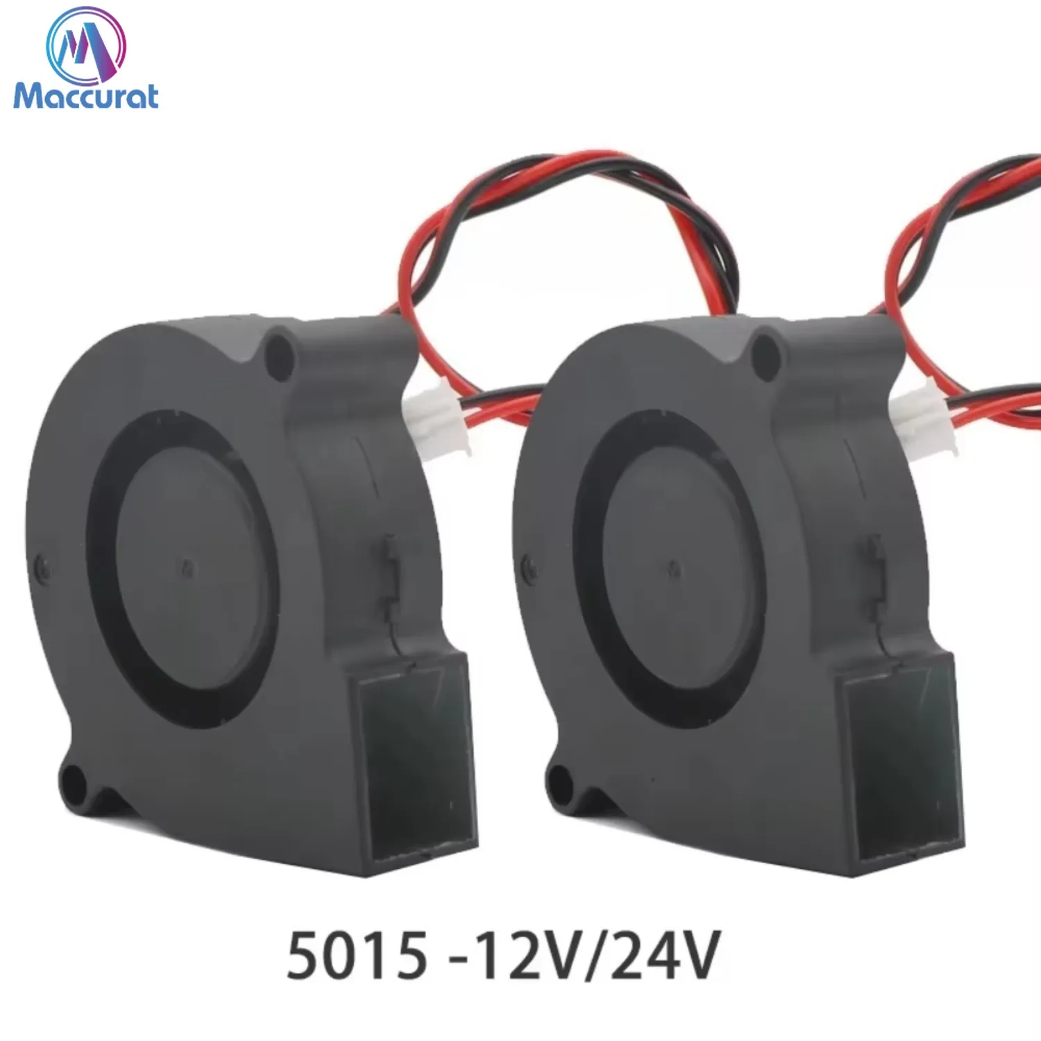 3D Printer Parts 5015 Blower Fan 12V 24V 0.1A Turbo Cooling Fan 5cm 50x50x15mm 5015 Black Plastic Fans for Extruder
