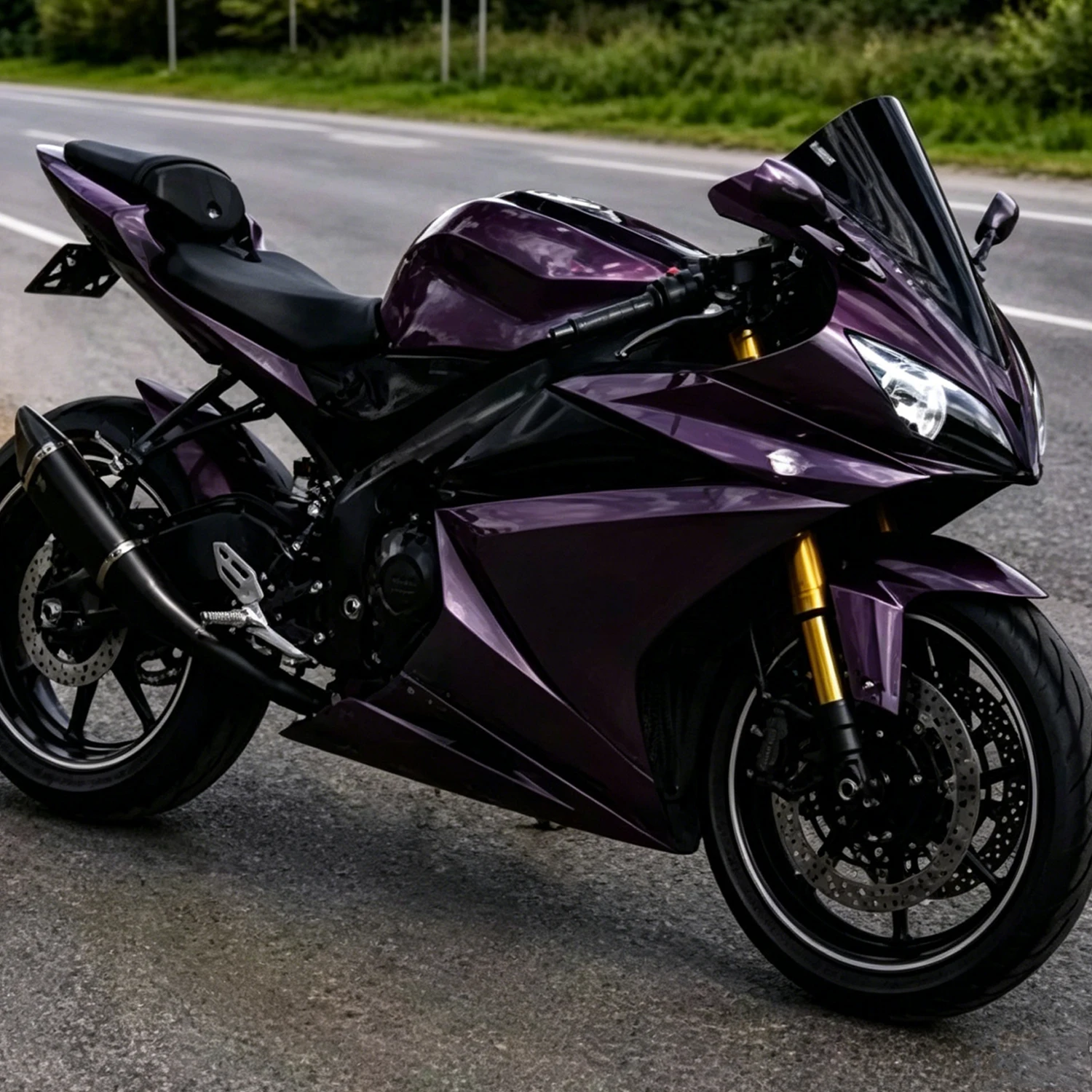 Midnight Purple Motorcycle Plastics Fairing Kit Injection Mold Bodywork Panel Kit Fit for Yamaha Yzf R125 Yzf-R125 2013-2018 14