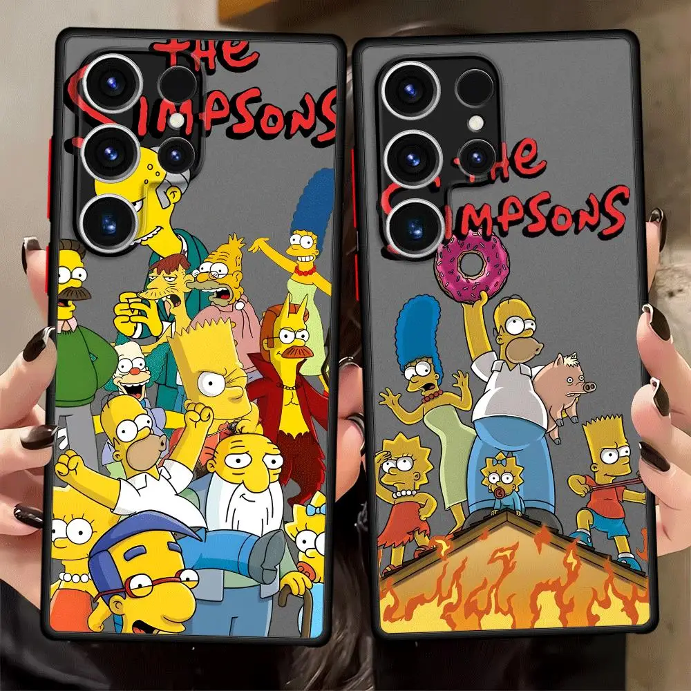 The Simpsons Kunst-Handyhülle für Samsung Galaxy S26 S25 Ultra Note 20 Ultra 10 S23 FE S22 S20 S24 Plus S21