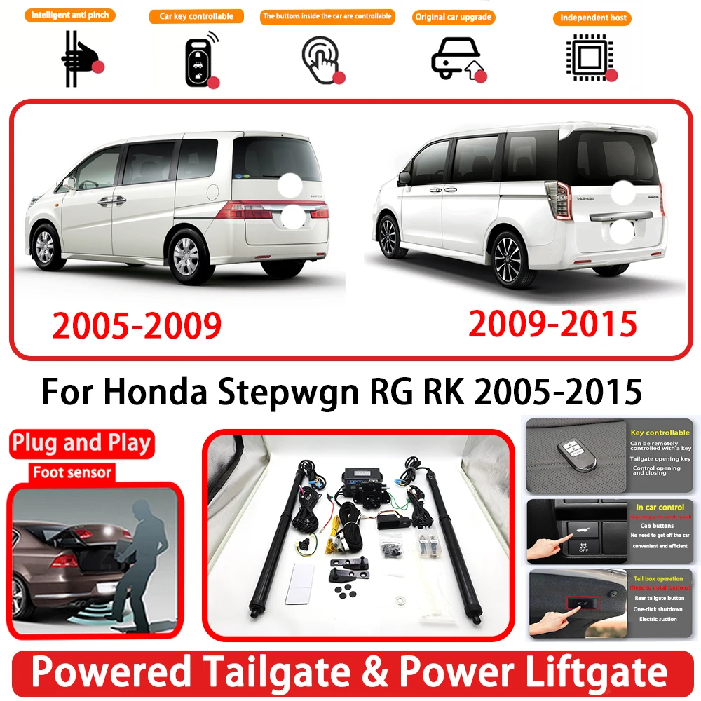 for Honda Stepwgn RG RK 2005-2015 OEM Plug and Play Auto Powered Tailgate Power Liftgate Rear Trunk Opener System ﻿