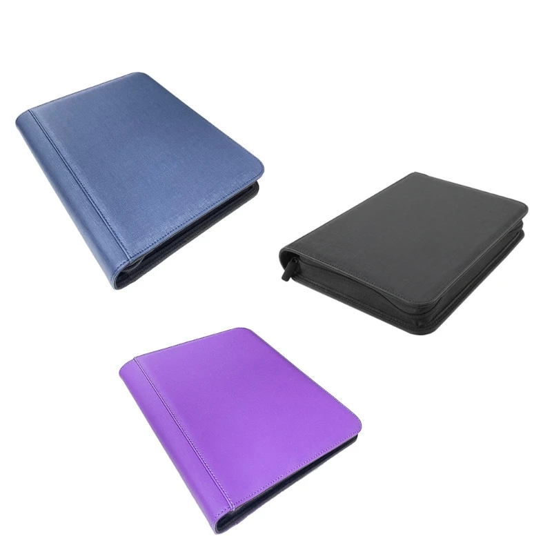 

112 Double Sided Pocket Card Holder, Zippered Gaming Card Album PU Card Collection Holder, Collector Album, Card Folder