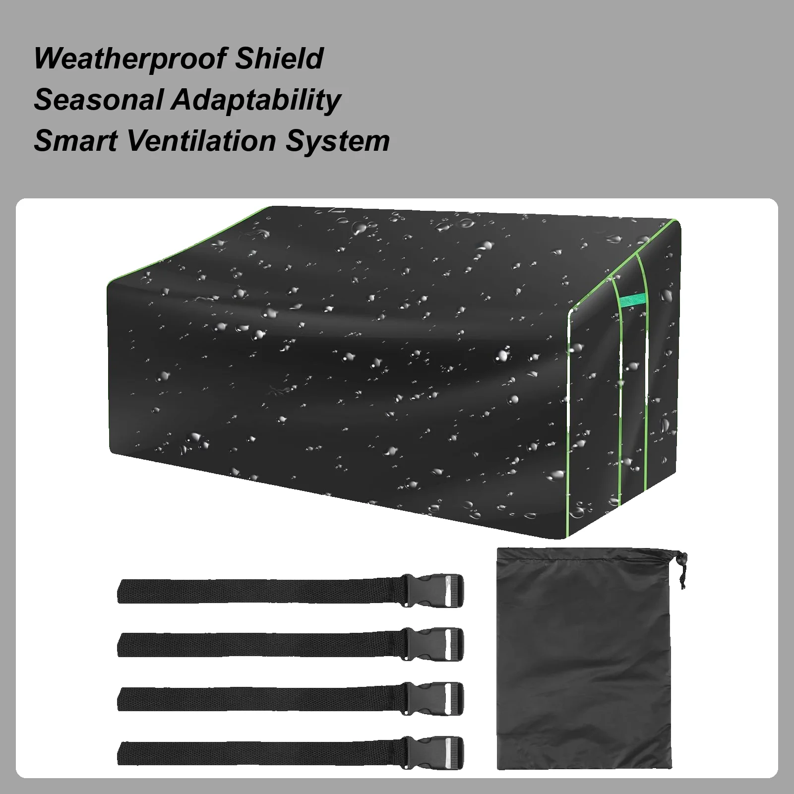 

Outdoor Bench Cover With Air Vent Weatherproof Protector Heavy-Duty Patio 2-Seater Bench Covers For Garden Yard Lawn Backyard