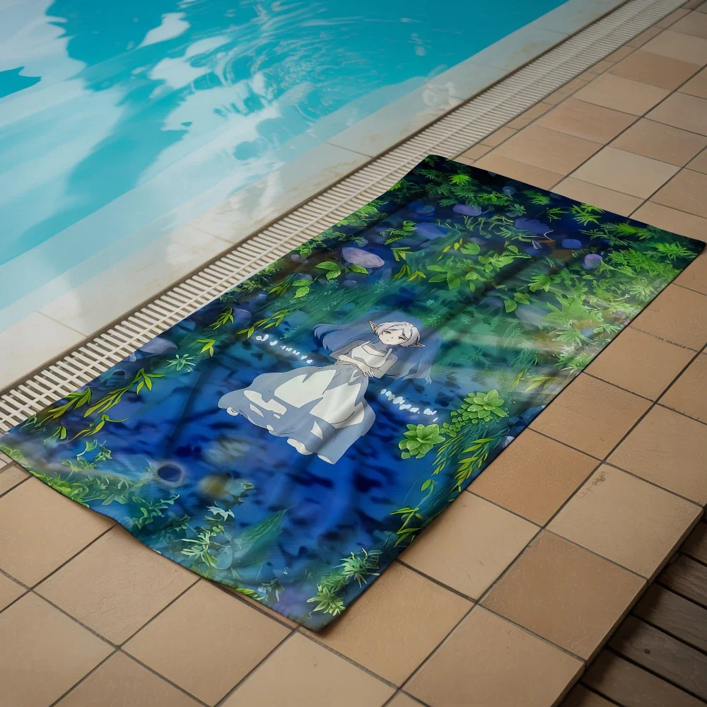 F-FrierenS Anime Forest Soft Portable Travel Towel Unisex Ultra Lightweight Microfiber Oversized Sand Free Quick Dry Beach Towel