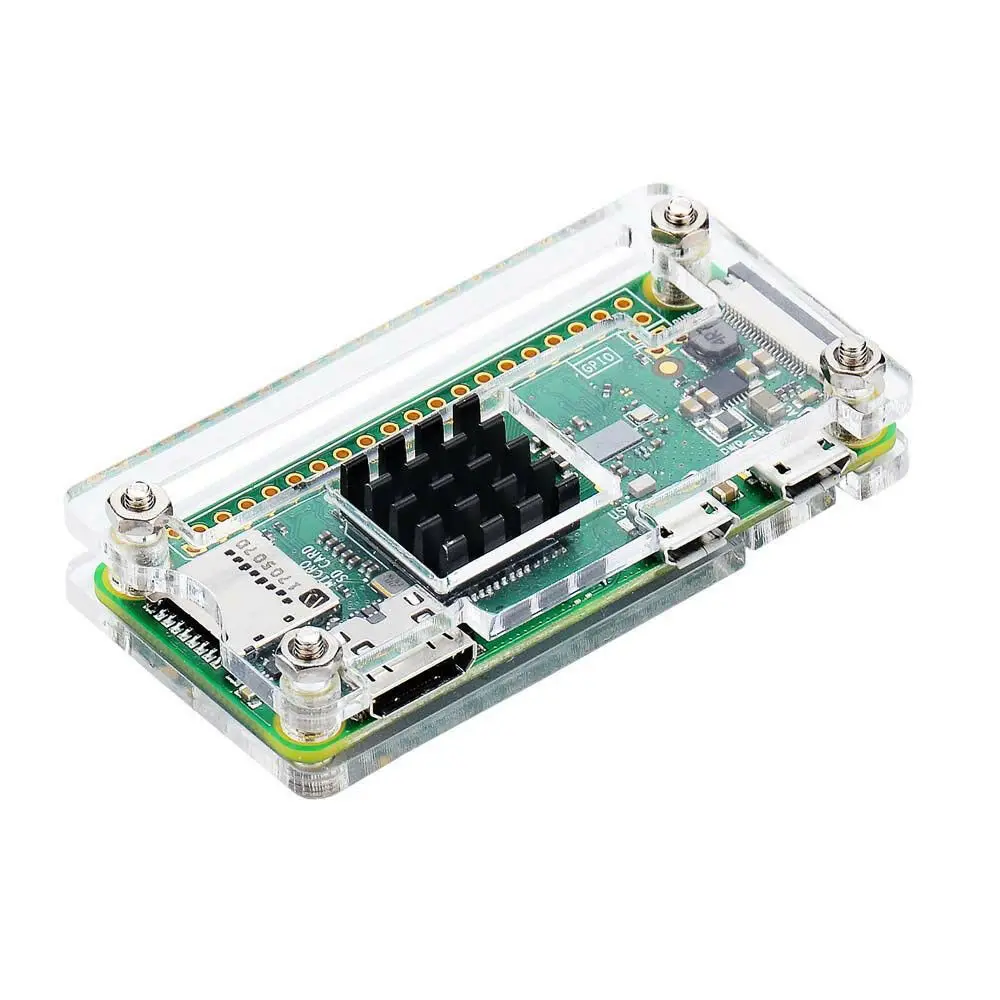 Fashion Acrylic Case 4 in 1 Kit for Zero W and Pi Zero with Heat Sink