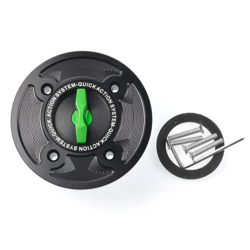 For Kawasaki H2 Ninja H2-R Ninja 2015-2025 H2-SX 2018-2025 Z H2 2023 CNC Aluminum Motorcycle Fuel Gas Tank cap Cover Fast lock