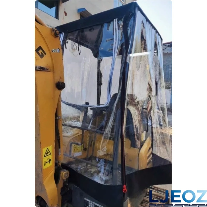 Mini Excavator Windproof Warm Awning PVC Cover With Window For Liugong 9018F