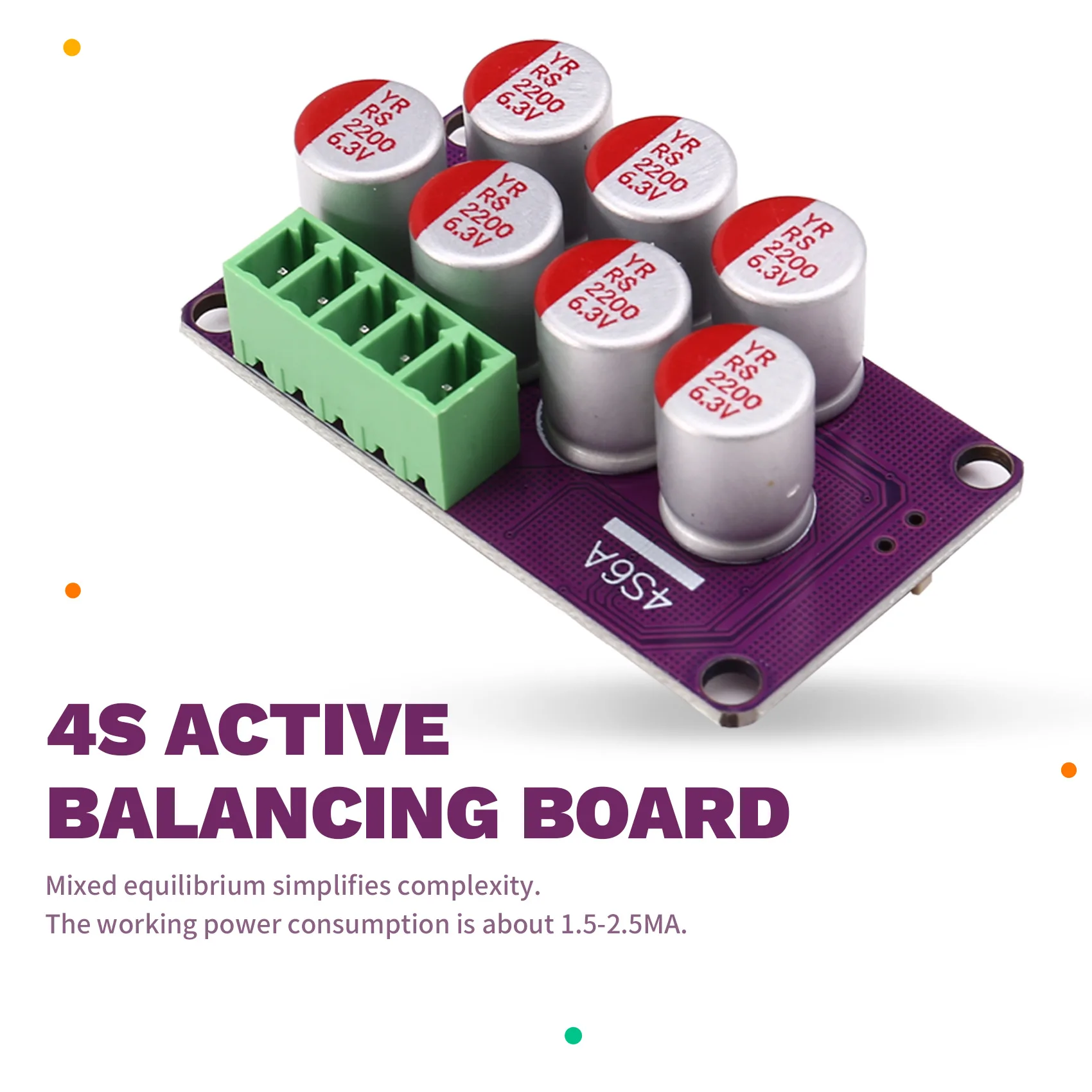 Hot Sale-Active Battery Balancing Board Lifepo4 Battery Energy 4S 6A Transfer Equalization Capacitor