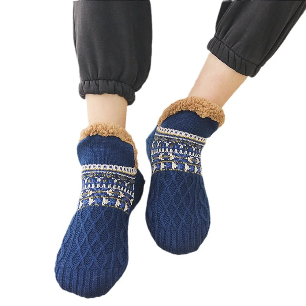 1 paar Herbst und Winter Boden Socken Hause Warme Frauen Männer Socken Schnee Socken Schlaf Teppich Socken Hausschuhe Männer Nicht-slip Yoga Socken