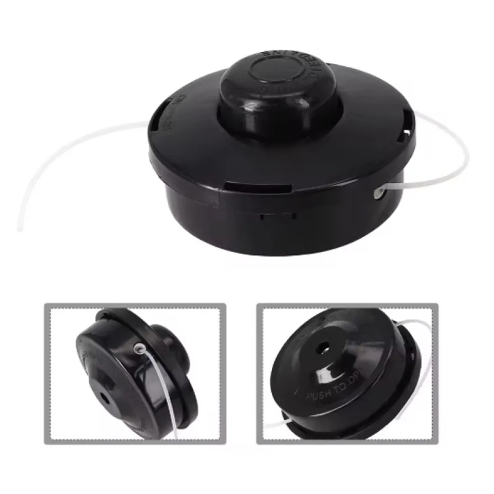 Universal Automatic Feed Trimmer Head Eater Replacement Parts For Garden Mower Clipping System Durable Black PP Tool