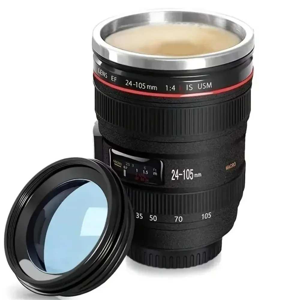 1pc Camera Lens Coffee Mug, Travel Coffee Photographers Mugs Home Supplies Coffee Set Simulation Lens Cup New Strange Water Cup