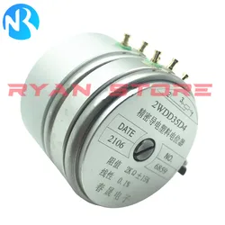 1Pcs 100% New Duplex 2WDD35D4 1K 2K 5K 10K Linear 0.1% Precision Conductive Plastic Potentiometer Angular Displacement Sensor