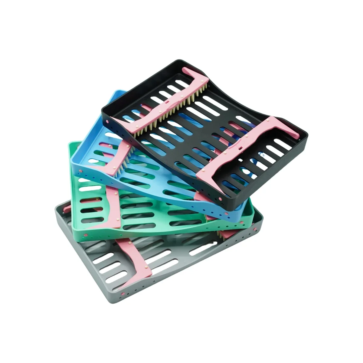 

1 шт., стоматологическая пластиковая коробка для стерилизации, 10 держателей, ручки, автоклавируемый дезинфицирующий инструмент, кассетная стойка, стоматологический инструмент