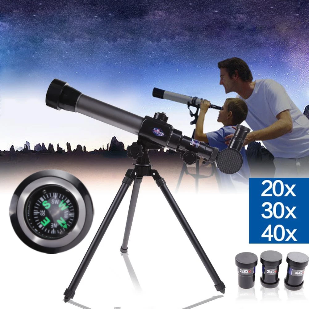 Professional Telescope Eyepiece with Tripod Astronomical Refractor Monocular Long Range Binoculars Refractor Travel Telescope