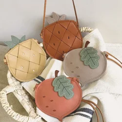 New Cartoon Cute Kids Mini Bags for Toddler Girls Boys Pineapple Carrot Crossbody Bag Kawaii Baby Children's Small Handbags Gift