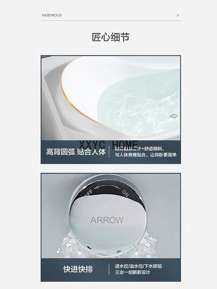 TAO Bathroom Sanitary Ordinary Heating Constant Temperature Bathtub for Massage