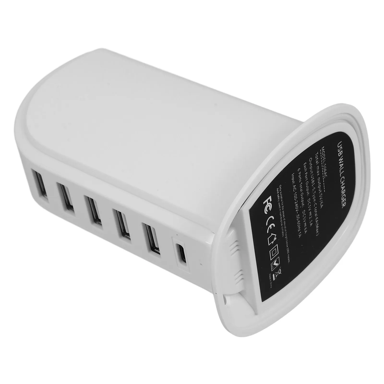 

Многопортовая USB-зарядная станция на 6 портов, настольная, 30 Вт, быстрая зарядка, USB-адаптер, совместима со смартфонами и планшетами