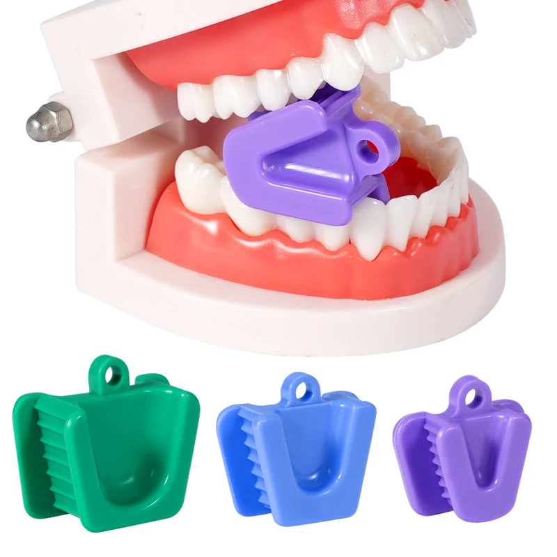 3PCS Dental Bite Pad, Plastic in Three Sizes: Large, Medium, and Small, Purple, Blue, and Green, Oral Bite Support Tool