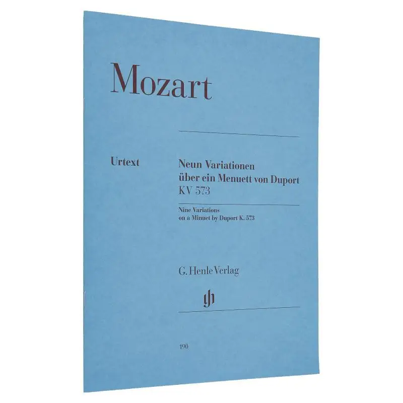 

HN190 Mozart Duport Variations K 573 Zimmermann Ewald G Henle Verlag 9790201801902 Book