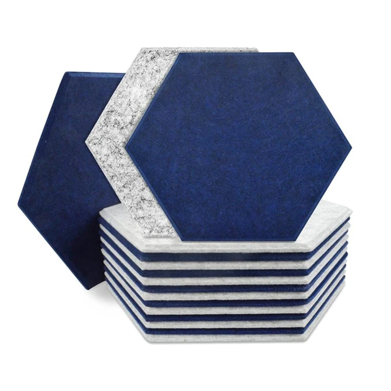 16Pack Acoustic Panels Hexagon Soundproof Wall Padding,Sound Dampening Panels,For Wall Decoration And Acoustic Treatment