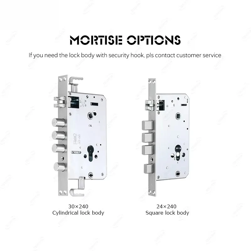 Video Intercom Exterior Security System Front Entry Doors Intelligent Fingerprint Face Id Smart Lock With Camera