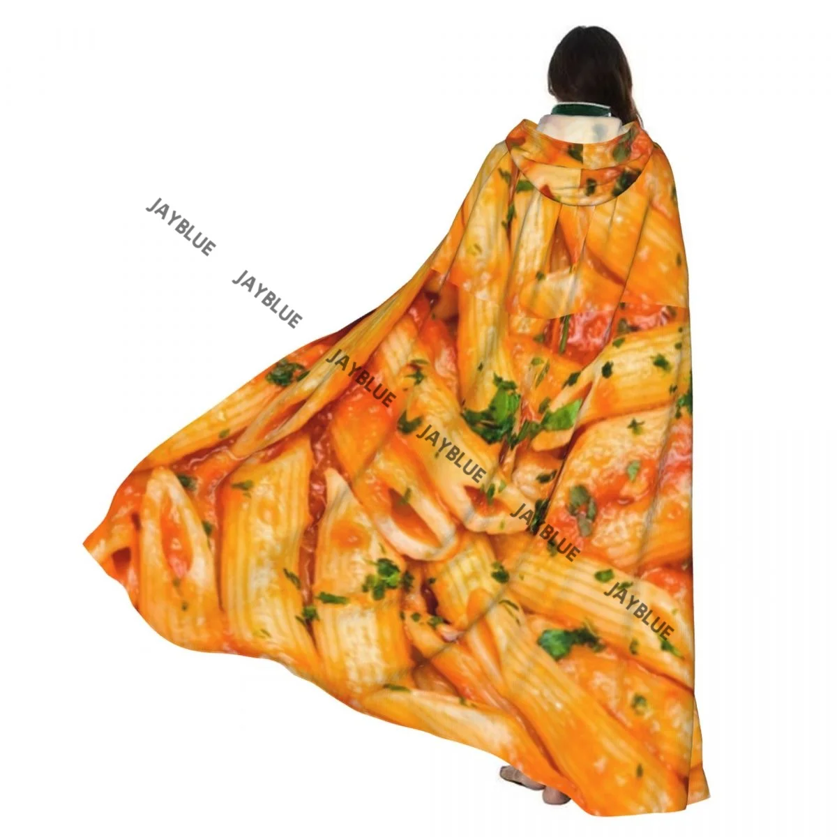 Unisex Witch Party Reversible Con Capucha Adulto Vampiros Capa Capa Pasta Italiana Penne