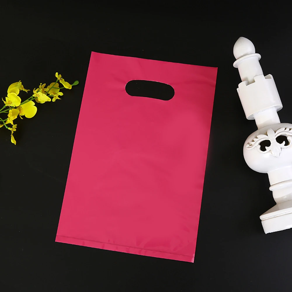 50/100 Stück Schmuck Kunststoff Einkaufstasche Hochzeit Geburtstag Gast Geschenkverpackung Boutique Shop Süßigkeiten Gebäck Geschäfte Organizer Beutel