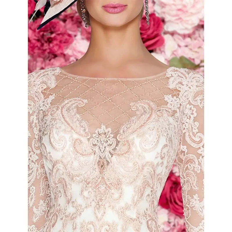 Modern Elegant Plus Size Lace Mother Of The Bride Dresses Neck Mother Groom Dresses 3/4 Sleeve Robe