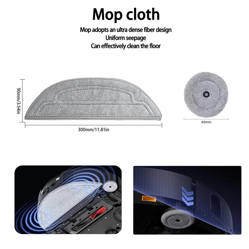 AT28-For Roborock Saros 10/S9 Maxv Ultra Robot Vacuum Cleaner Replacement Accessories Kit Double Main Brush,Filters,Dust Bags