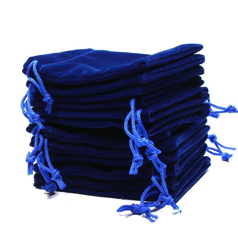100-Pack Best Sell Velvet Gift Bags Bulk Jewelry Packaging Necklace Ring Earrings Storage Pouches DIY Wedding Favor Goodie Bag