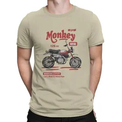 Honda Monkey Black Edition Classic Male's T Shirt Motorcycle Motor Race Summer Tops Men T Shirts Pure Cotton T Shirt Vinatge