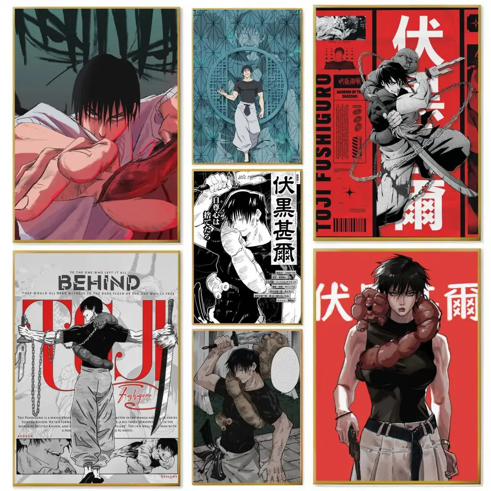 J-Jujutsu Kaisen toji fushiguro Poster Paper Print Home Living Room Bedroom Entrance Bar Cafe Art Painting Decoration