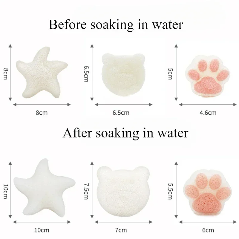 Cartoon Baby Bath Brushes Cute Starfish Cat Claws Newborn Shower Sponge Ball Soft Gentle Rubbing Baby Bath Tools Accessories