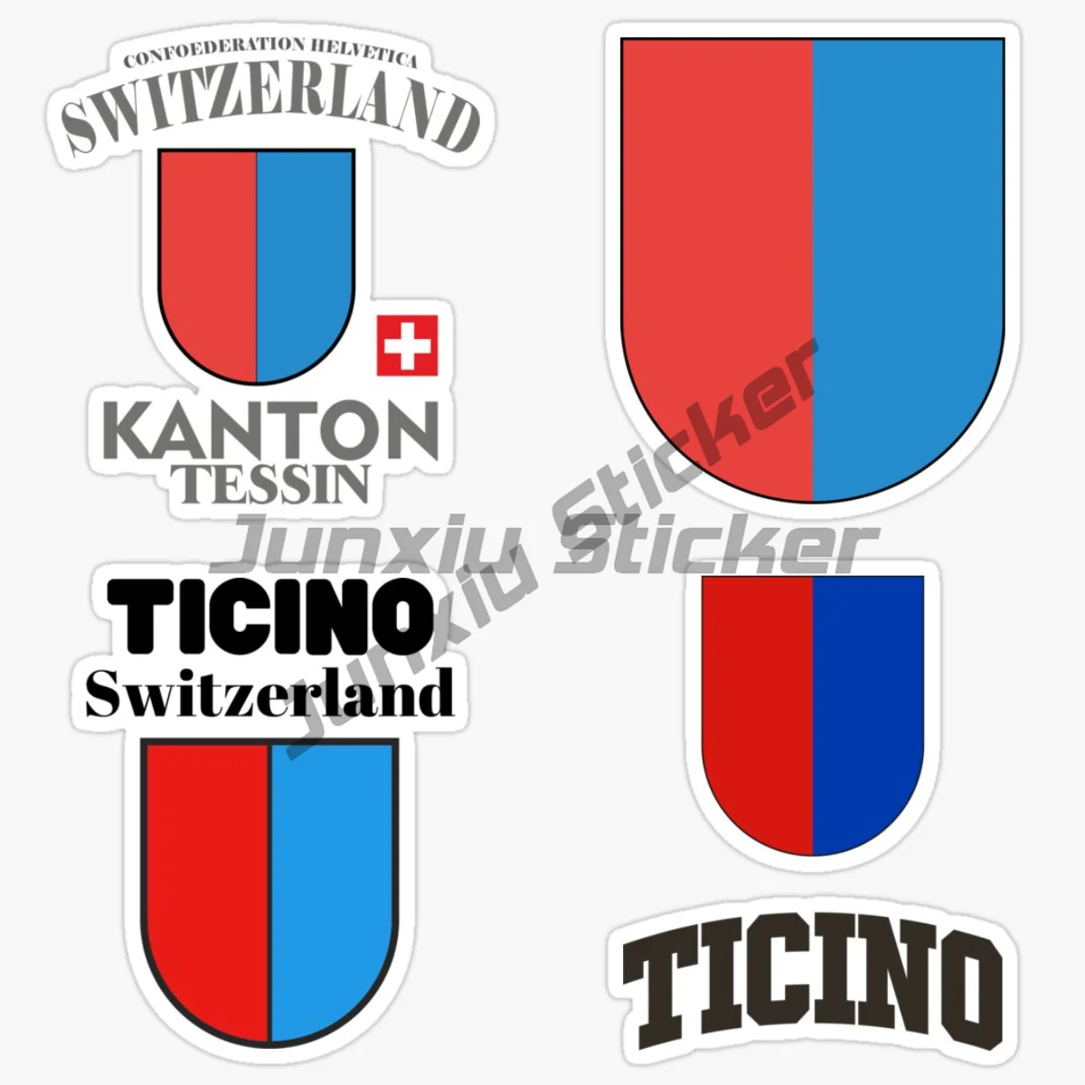 Pegatinas de vinilo autoadhesivas para coche, bicicleta, motocicleta, portátil, camión, caravana, pared, bicicleta, TICINO, SUIZA