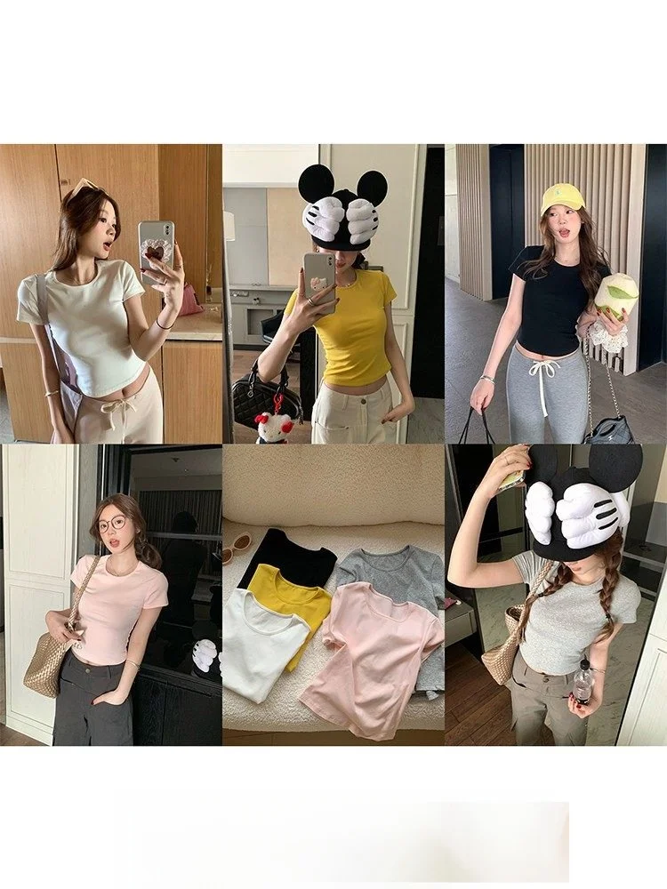 

Футболка Kardaian Supermodel ort Sve, женская, высокоэластичная, весенняя, с обычной шириной плеч, стандартного кроя, из смесового хлопка