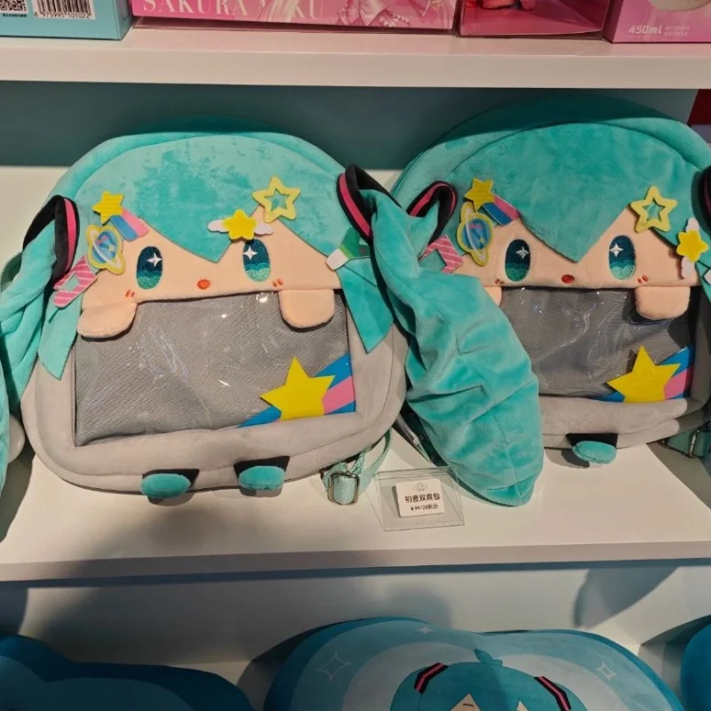 

Genuine Hatsune Miku Anime Display Bag Backpack Tote Bag Anime Peripheral Trendy Play Cute Miku Roomy Bag Gift For Fans