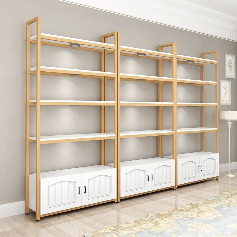 For Metal Display Rack Cosmetic Showcase Shelf Creative Combination Storage Unit for Convenience Store Retail Shop
