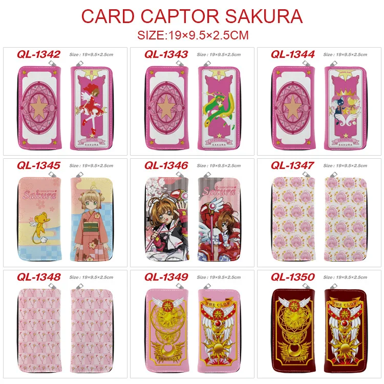 

Anime Cardcaptor Sakura Kinomoto Sakura Cerberus Figures Zipper Wallet Pu Leather Wallet Capacity Storage Card Bag Decoration