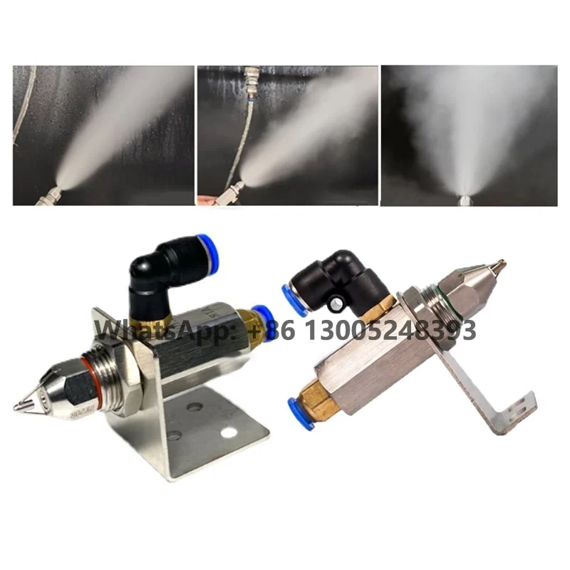 

Air Atomizer Spray Nozzle Ultrasonic Nozzle Dry Fog Super Fine Mist Air Atomizing Nozzle 304 Stainless Steel Dust Removal Nozzle