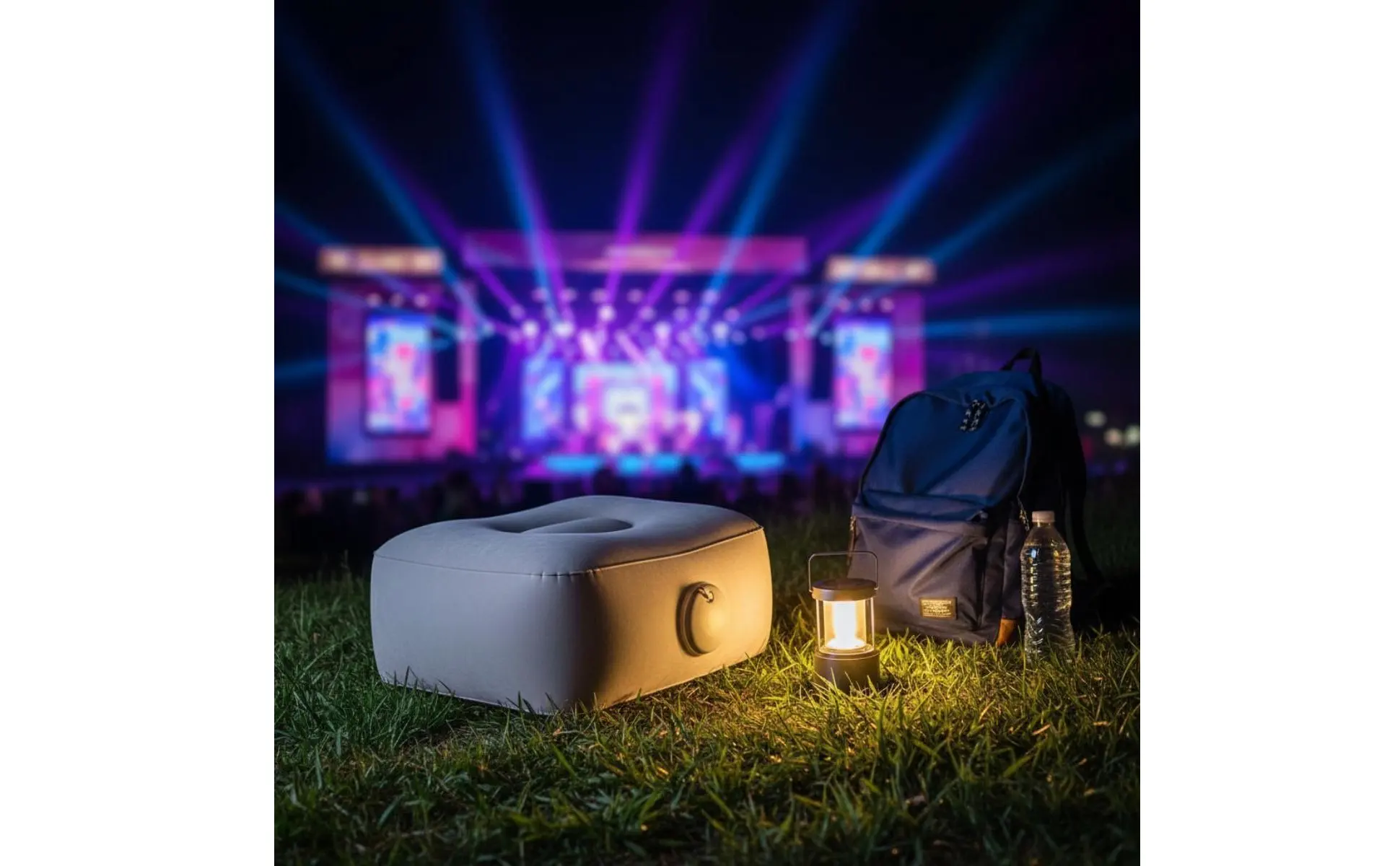 Inflatable Stadium Seat Seat Pad Security Check Convenient Portable Bleacher Pad Portable Inflatable Stool Small for Sports Fans