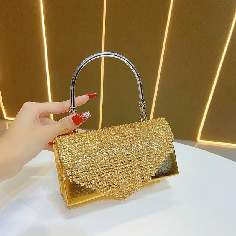 

Diamond Evening Clutch Bag Fashionable Tassel Handbag Boutique Rhinestone Purses And Handbags Bridal Wedding Party